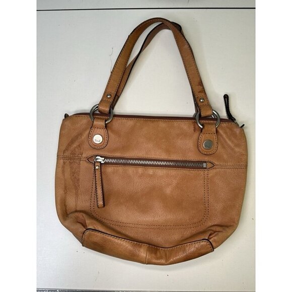 Fossil Long Live Vintage Butterscotch Brown Leather Shoulder Purse - Picture 4 of 12